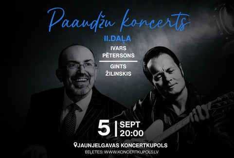 5.sept Jaunās zvaigznes 17:00 & Leģendas 20:00 — Divu paaudžu koncertstāsts ar picām garajā starpbrīdī