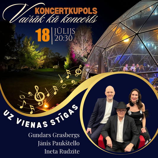 18.07 20:30 Uz vienas stīgas| Jānis Paukštello, Ineta Rudzīte, Gundars Grasbergs