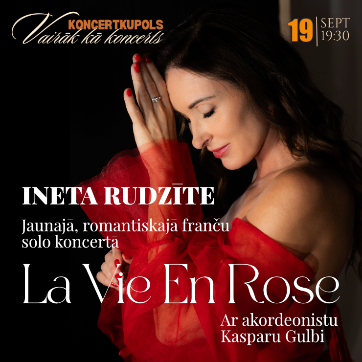 19.09 19:30 Franču mūzikas vakars ar Inetu Rudzīti