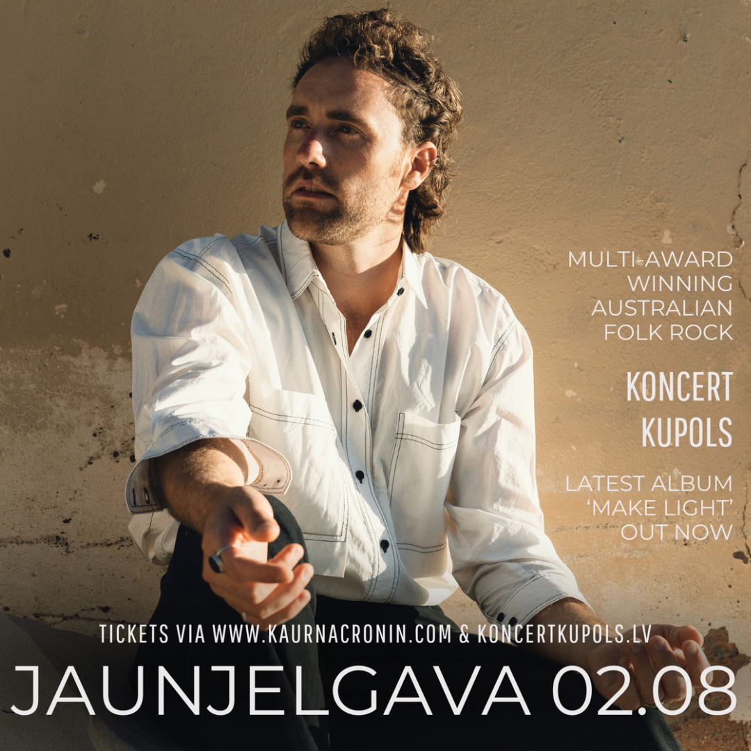 2.08.2025 20:00 | Austrālijas gada laureāti, folkrok grupa Kaurna Cronin vadībā