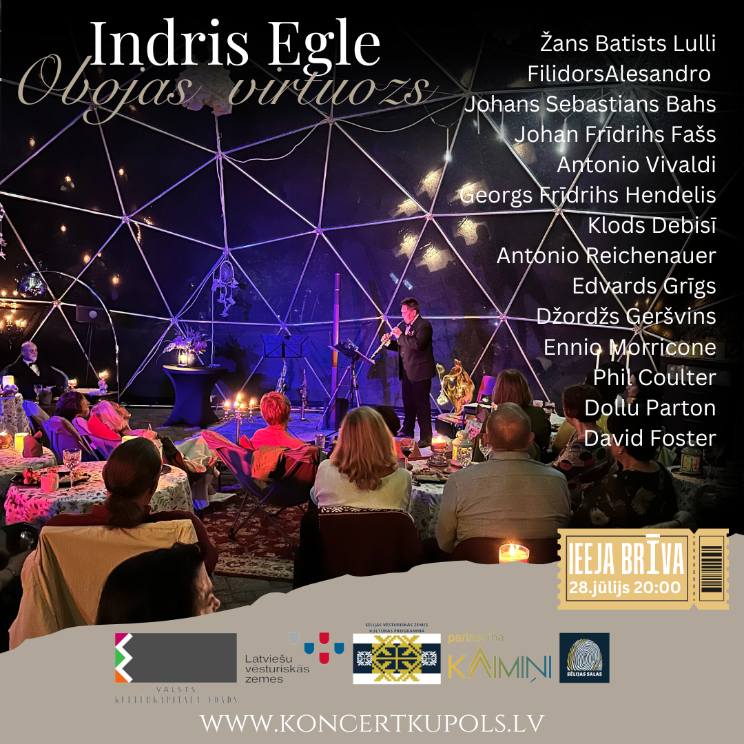 28.jūlijs 20:00 Jaunjelgavas pilsētas svētku noslēguma koncerts | Indris Egle obojas spēles meistars
