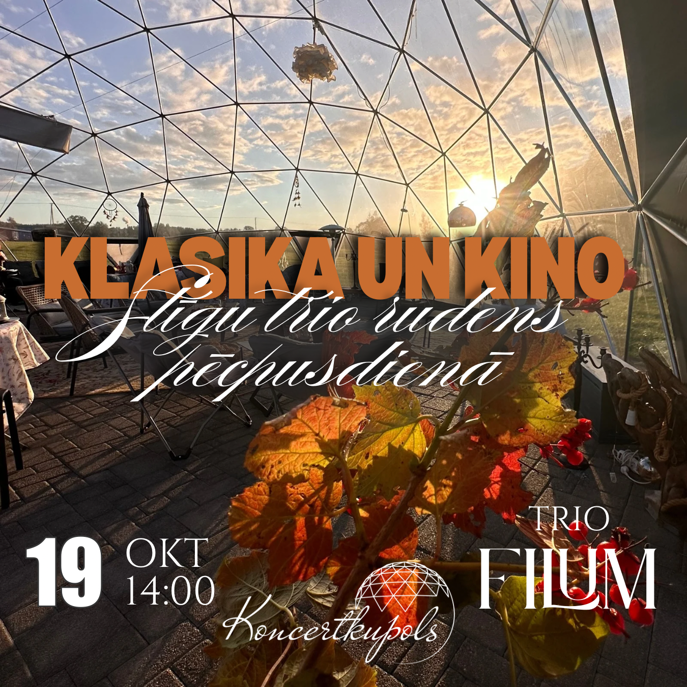 19.10 14:00 Trio Filum Kamermūzika | vijole, alts & čells | stīgu trio