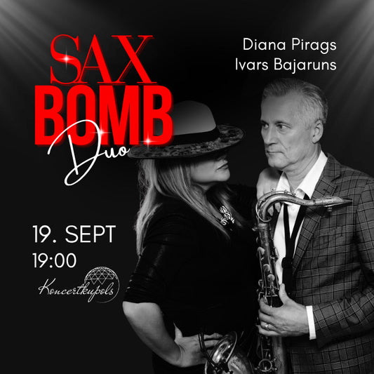 22.09. 19:30 Smooth Jazz with Diana Pirags, saxophone Arunas Viduolis.