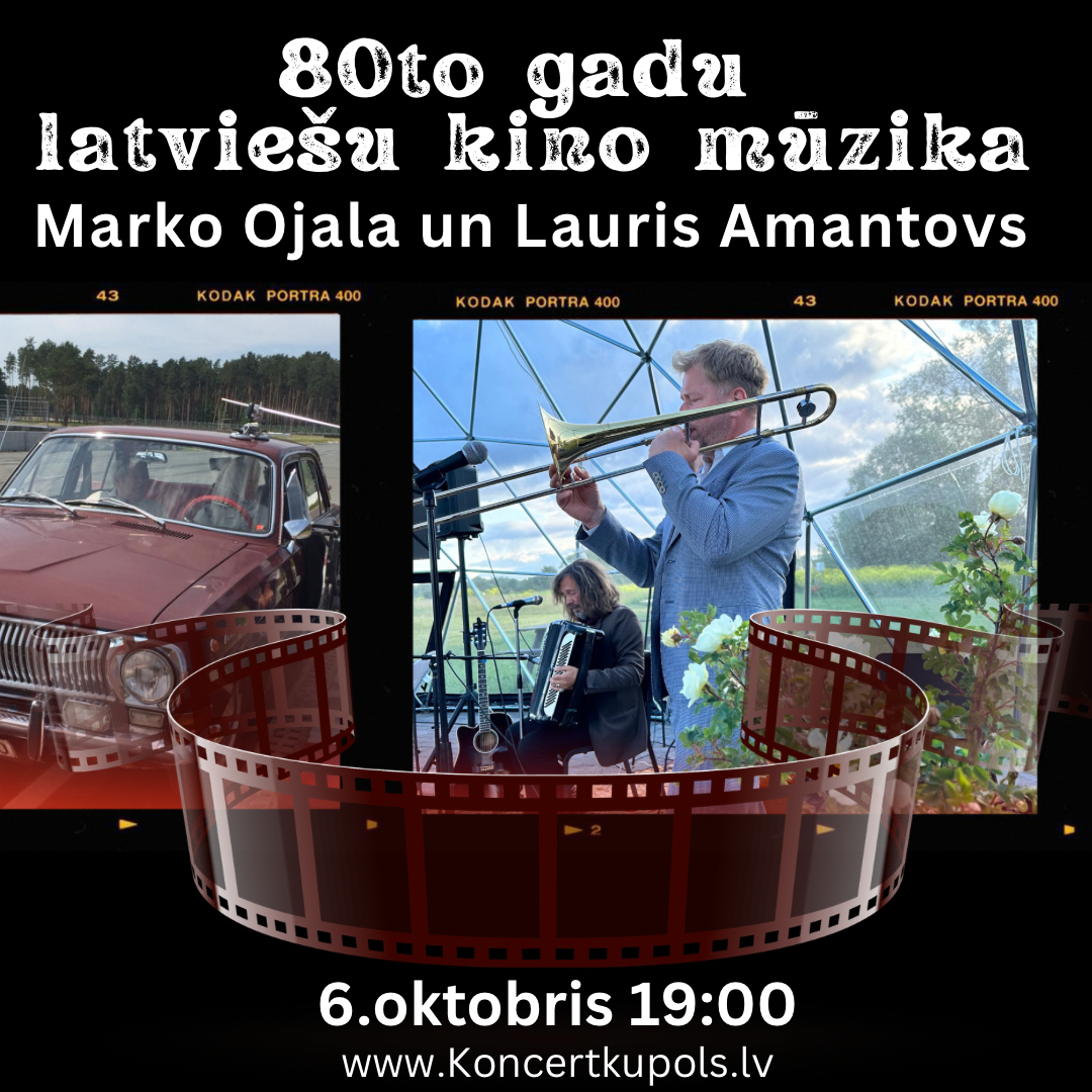 6.10. 19:00 80to gadu kino mūzika, vakars pie galdiņiem ar Marko Ojala un Lauri Amantovu