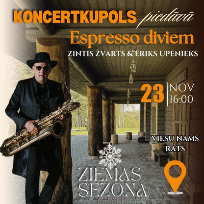 23.11 16:00 Espresso diviem:  Zintis Žvarts (sax) & Ēriks Upenieks (ģitāra) | Viesu māja RATS