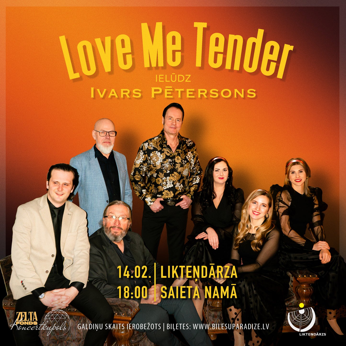 14.02 18:00 Likteņdārzs | Love Me Tender | Ielūdz Ivars Pētersons