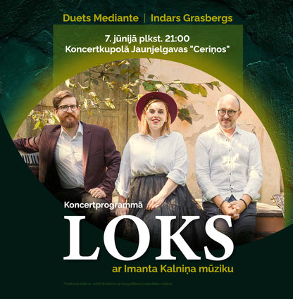 07.06.2025 21:00| I.Kalniņš's music in the concert program LOKS |Duet Mediante and I.Grasbergs 