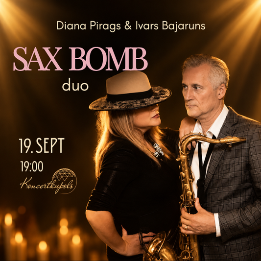 19.sept 19:00 Sax Bomb duo | Diana Pirags un Ivars Bajaruns