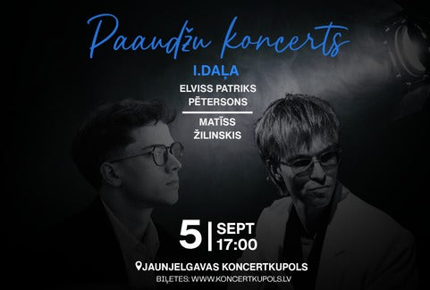 5.sept Jaunās zvaigznes 17:00 & Leģendas 20:00 — Divu paaudžu koncertstāsts ar picām garajā starpbrīdī