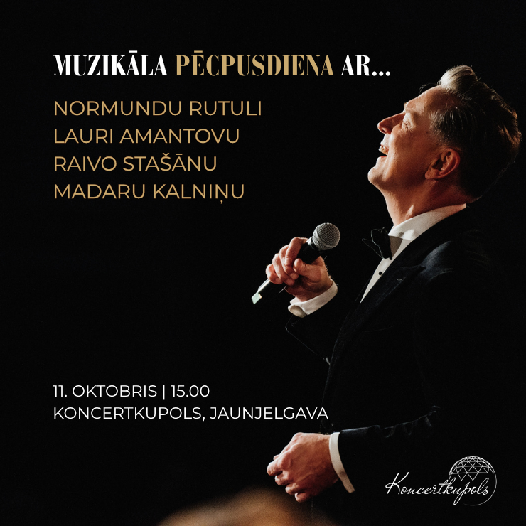 11.okt 15:00 Mūzikāla pēcpusdiena ar Normundu Rutuli, Lauri Amantovu, Raivo Stašanu un Madaru Kalniņu.